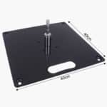 10kg Metal Ground Flag Base Plate - Dimensions