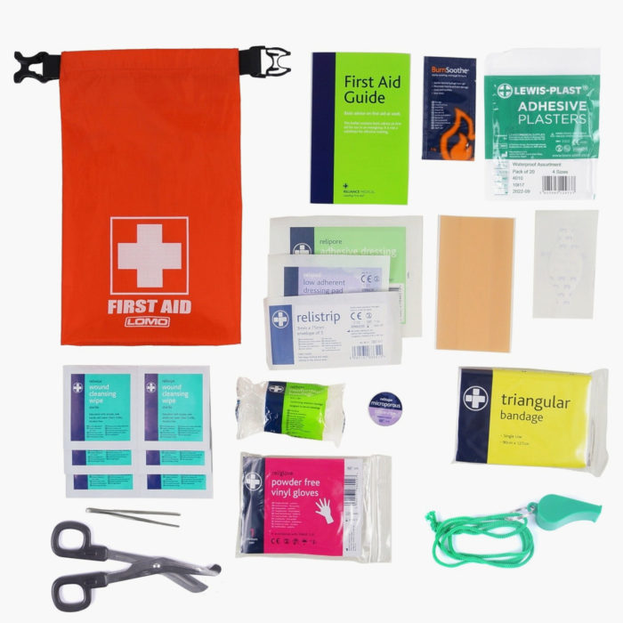 1L First Aid Kit Drybag with Contents - Contents Outlay