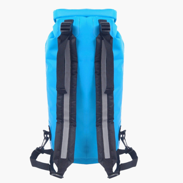 20L Dry Bag Rucksack Blue - Backpack Straps With Reflective Stripes