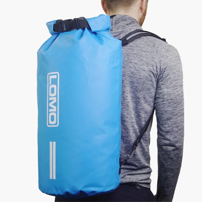 20L Dry Bag Rucksack Blue - Using As Backpack