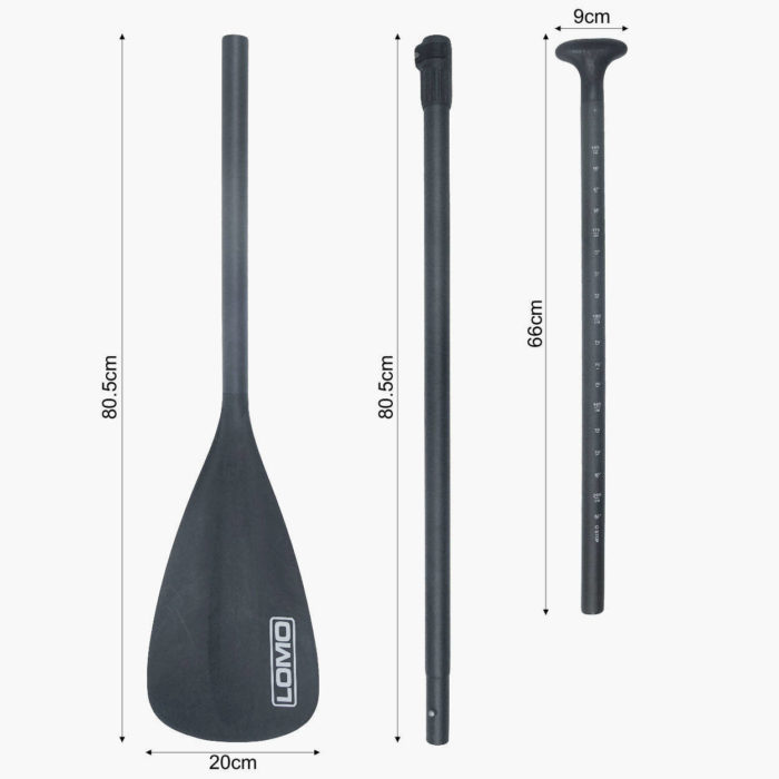 3 Piece SUP Paddle Dimensions