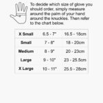 Short 3mm Neoprene Gloves - Size Chart