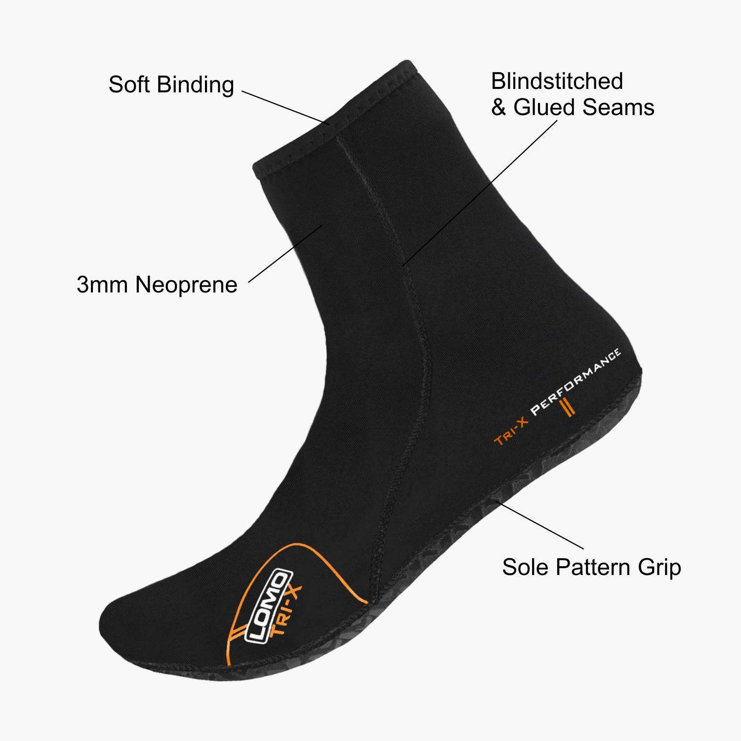 Unisex BPS High Cut & Low Cut 3mm Neoprene Socks for Water Sports & Excercise 