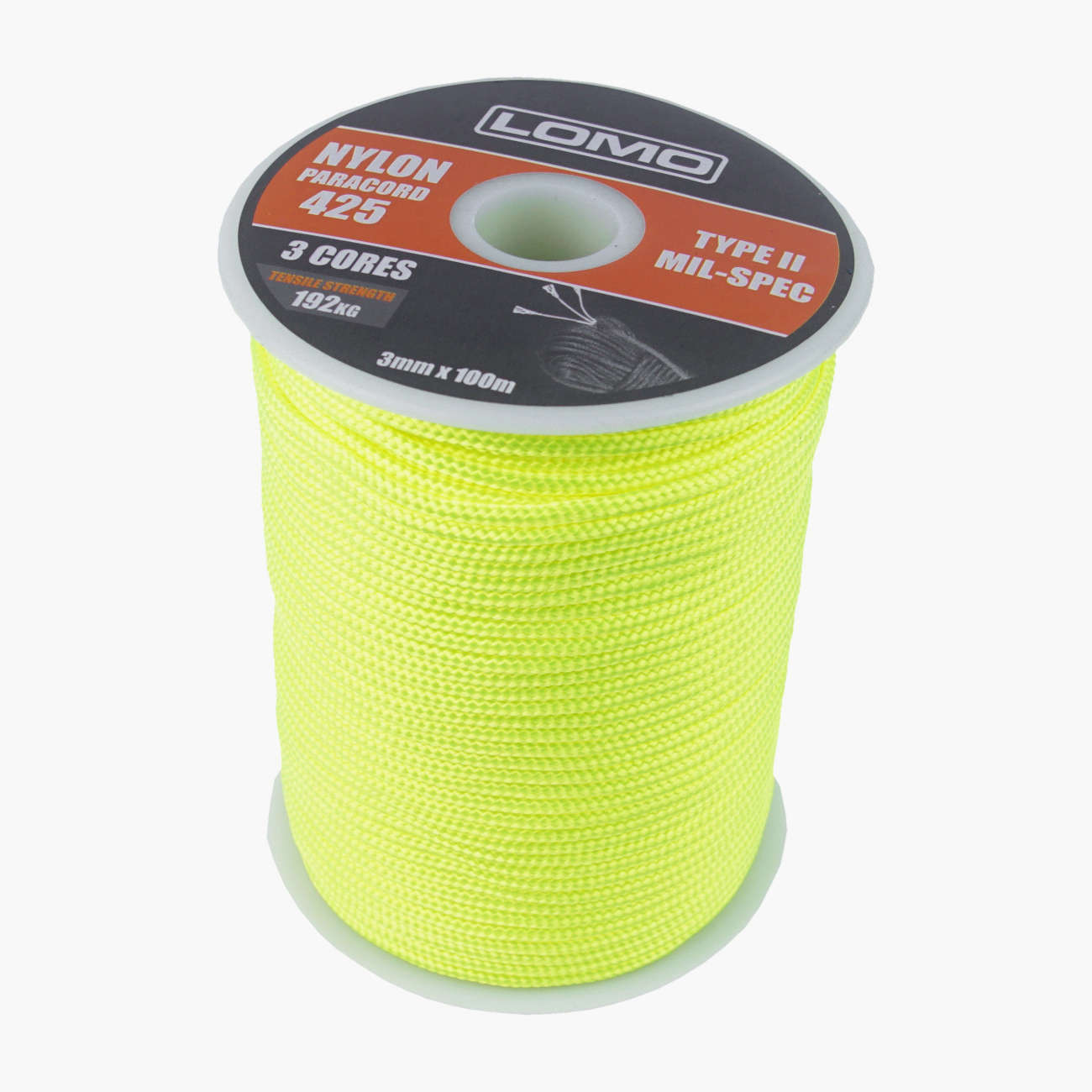 3mm Nylon Paracord 100m Reel - Yellow  Lomo Watersport UK. Wetsuits, Dry  Bags & Outdoor Gear.