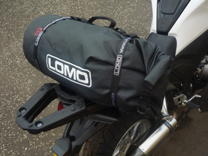 40L Motorbike Dry Bag - On Bike Tail Rack
