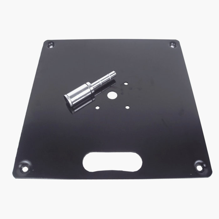 5kg Metal Flag Base Ground Plate - Plate and 360 Degree Spindle