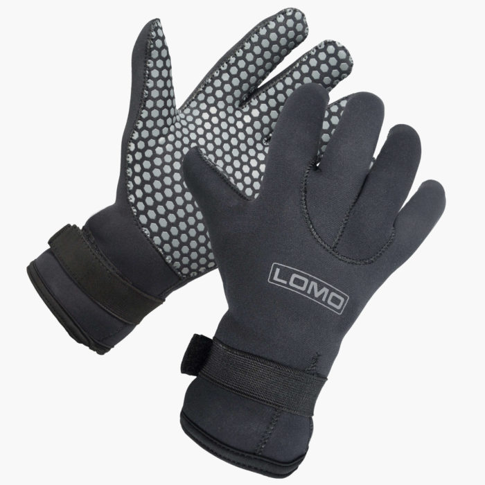 Black 5mm Neoprene Gloves - Elastic Velcro Wrist Strap