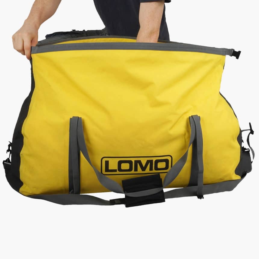 60L Dry Bag Holdall Yellow Lomo Watersport UK. Wetsuits, Dry Bags