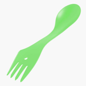 5 Pack Camping Sporks - Green