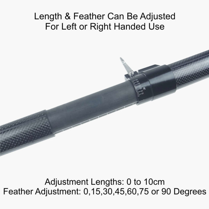 Carbon Fibre Split Greenland Paddle - Adjustable Feather