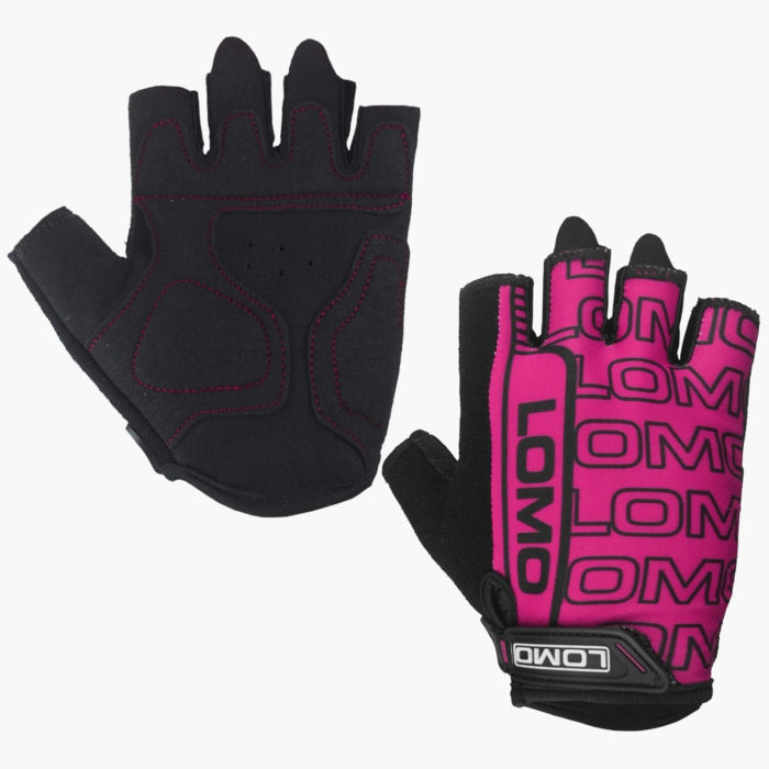 Grey / Lime Short Finger Cycling Gloves - Full Amara Palm