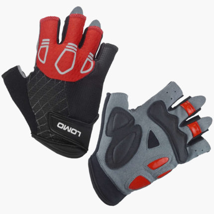 SG3 - Short Finger Cycling Gloves - Black / Red / Grey