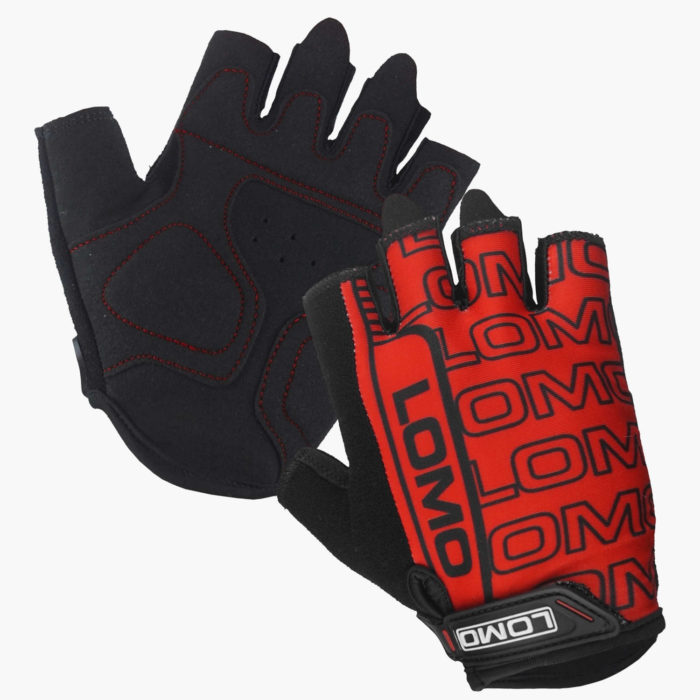 Red SG2 Short Finger Cycling Gloves - 3 Gel Padded Areas