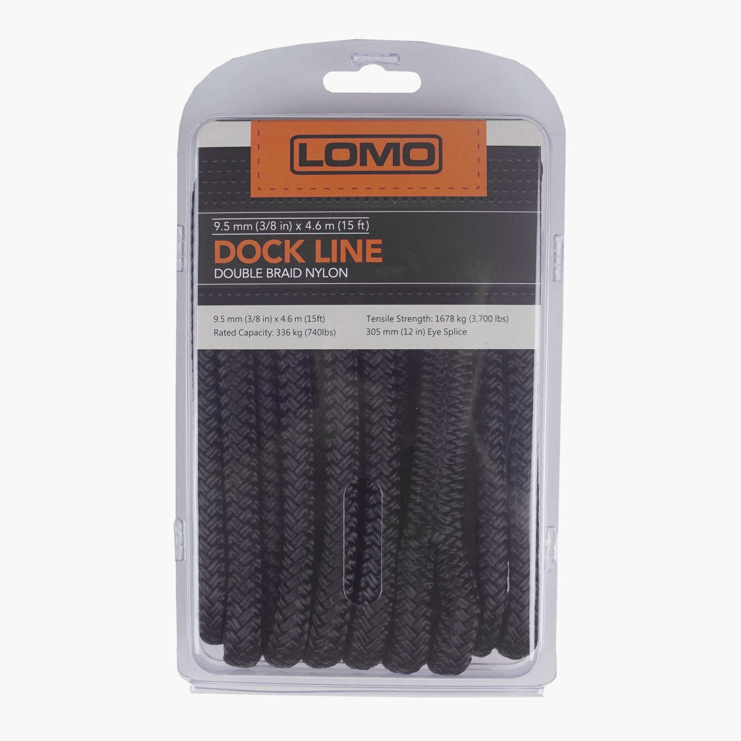 Dock Line / Mooring Line, 3/8 9.5mm x 15ft 4.6m Double Braided