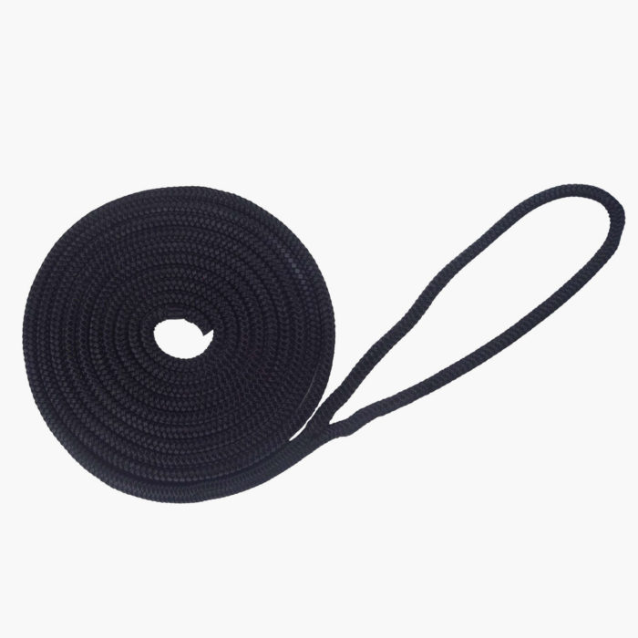 15ft Double Braid Nylon Dock Line - Spliced and Sewn Looped End