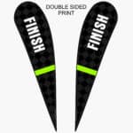 Race Event Finish Flag - Readable from Both Sides