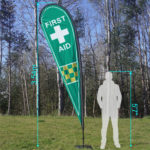 Race Event First Aid Flag - Height Comparison