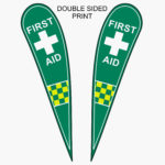 Race Event First Aid Flag - Readable from Both Sides