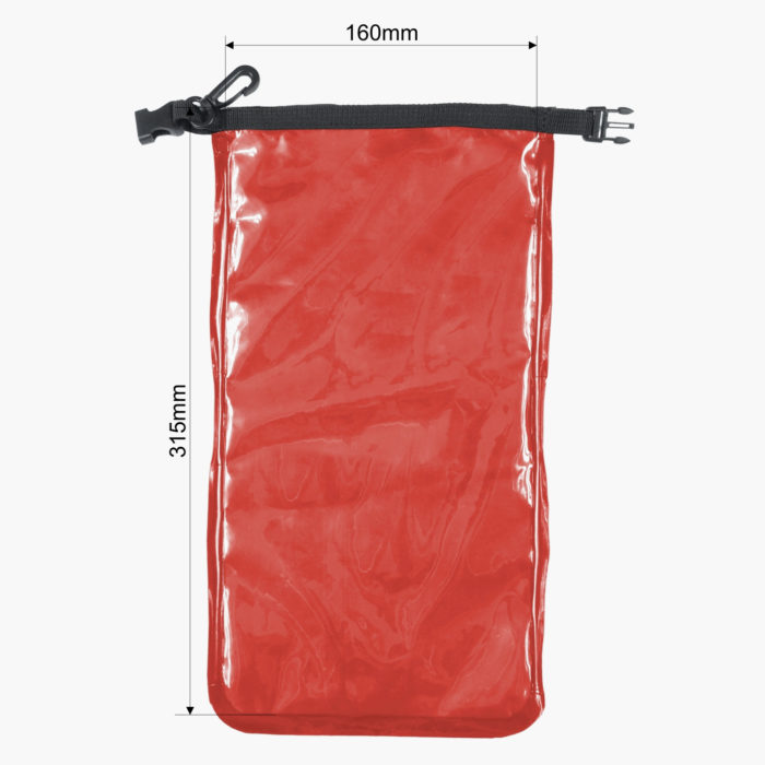 Flat Dry Bag with Viewing Window - Dimensions