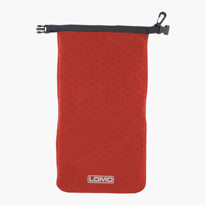Flat Dry Bag with Viewing Window - Red Back View