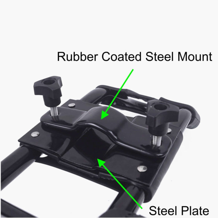 Folding Double J Roof Bars - Robust Mounting Plate