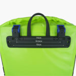 Lomo Hi Viz Bike Pannier Dry Bag - R&K clip dimensions