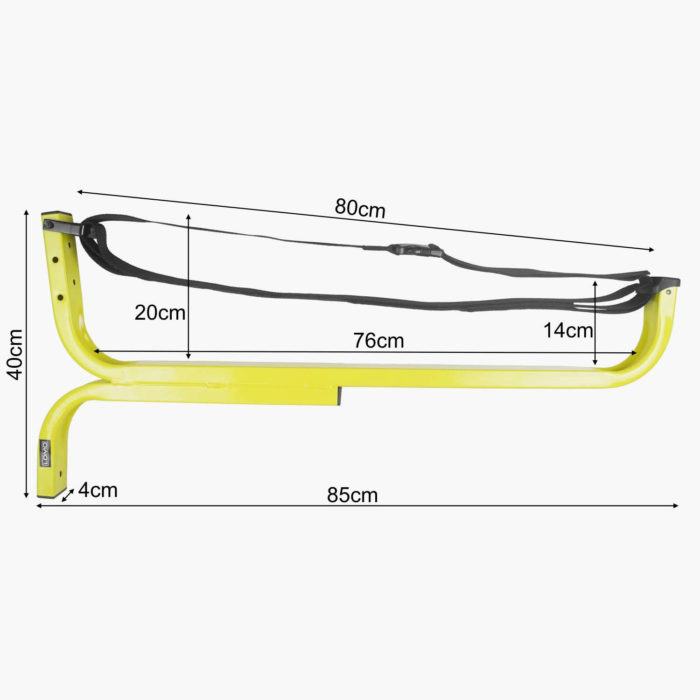 Flat Suspension Kayak Wall Rack - Kayak Cradle Dimensions