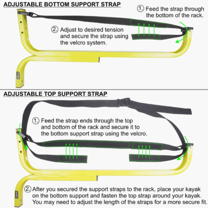 Flat Suspension Kayak Wall Rack - Strap Instruction Manual