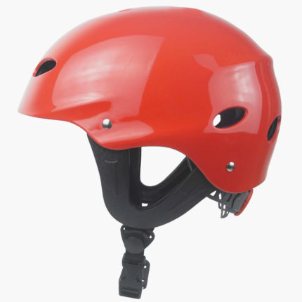 Red Kayaking Helmet - Side View