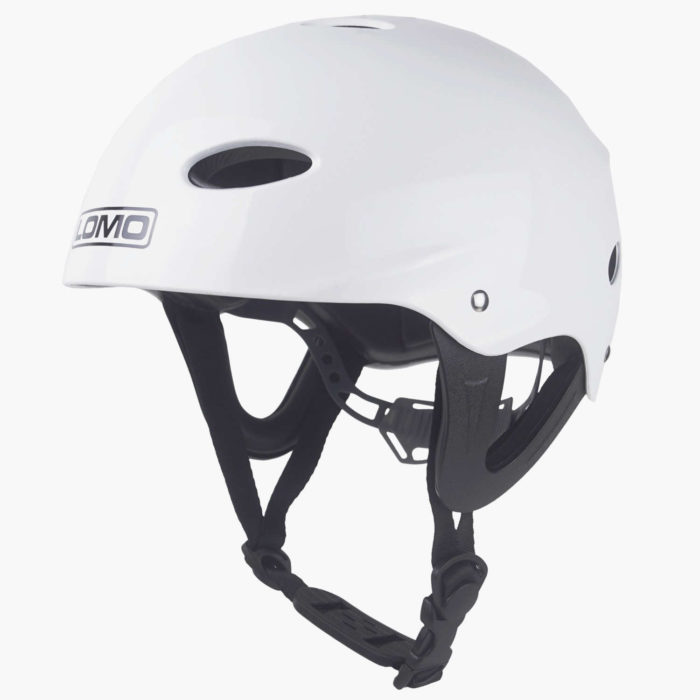 White Kayak Helmet - Back View