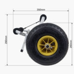 Compact Kayak Trolley - Side View Dimensions