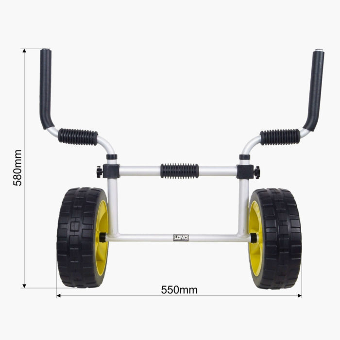 Sit On Top Kayak Trolley - Assembled Dimensions