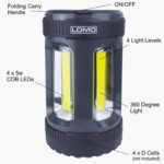 1000 Lumen LED Camping Lantern - Dimensions