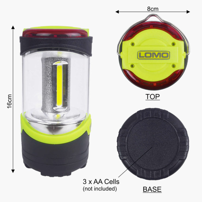 LED Compact Camping Lantern - Dimensions