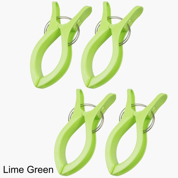 Large Towel Clip Pegs - Lime Green