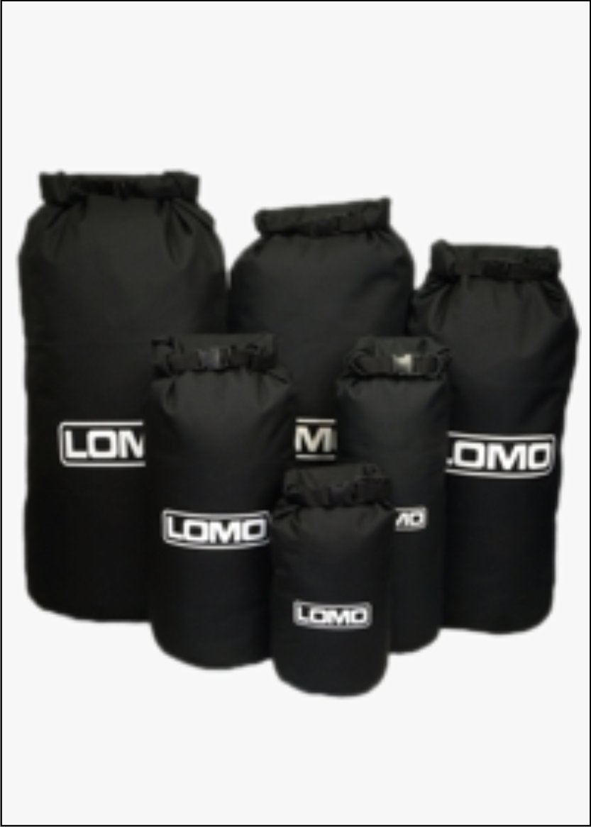 Lomo black rolltop drybag range