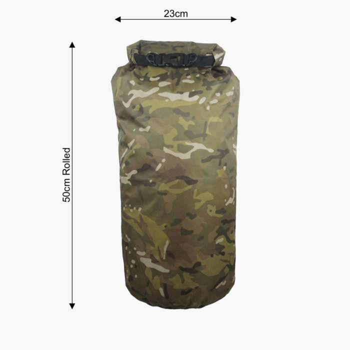 Camouflage dry bags dimensions