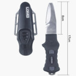 Blunt Tip Black Marlin BC Diving Knife - Blade and Knife Dimensions
