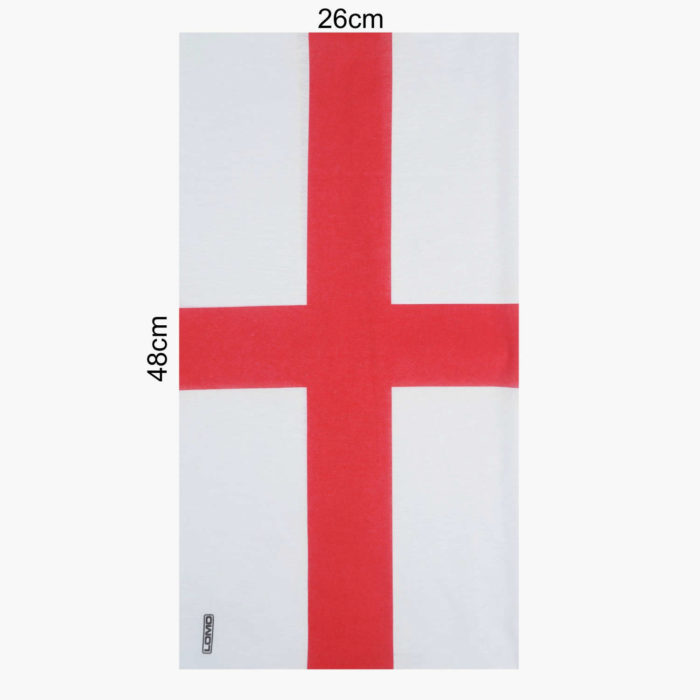 England Flag Overhead Scarf - Dimensions