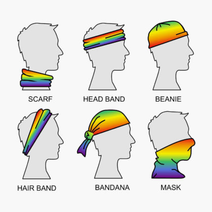 Rainbow Headover Scarf - Multifunctional