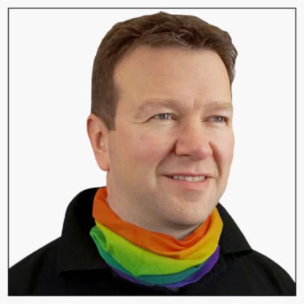 Rainbow Headover Scarf - As Scarf
