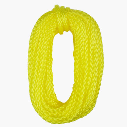 6mm Hollow Braid Polypropylene Rope 100ft Yellow - Sealed Ends