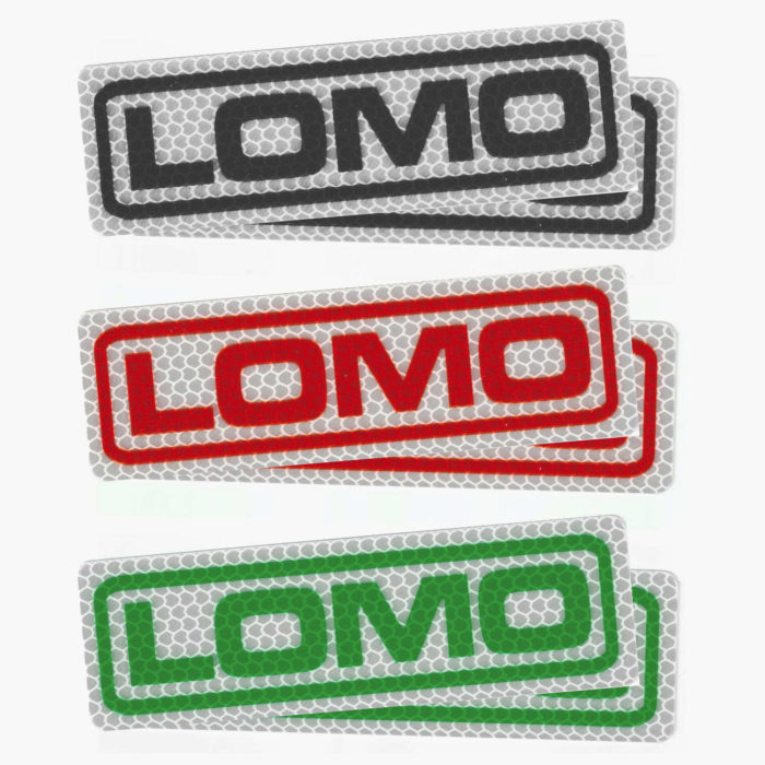 Retroreflective LOMO 'Roadsign' Stickers - Pair