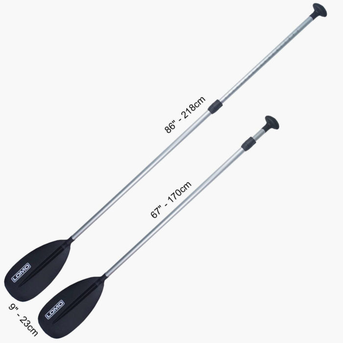 Adjustable Aluminium SUP Paddle - Extendable Dimensions