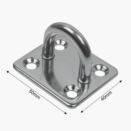 Stainless Steel Eye Plates - Back Plate Dimensions