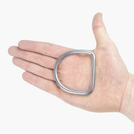 Large Stainless Steel D Ring - In Hand