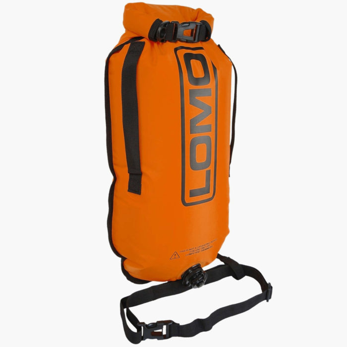 Orange Dry Bag Swimming Tow Float - Side View