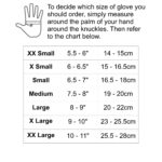 Webbed Swimming Gloves - Size Chart