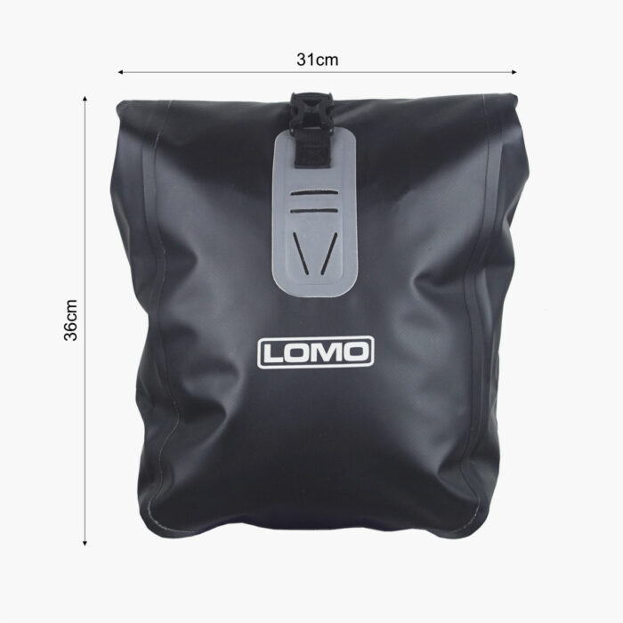 16L Bike Pannier Dry Bag Profile Measurements