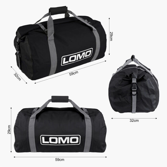 40L Holdall Dry Bag Black Dimensions